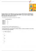 Sophia Statistics Unit 4 Milestone practice questions DETAILED ANSWER KEY  Questions and Answers (latest Update 2023), 100% Correct and Complete, Highly  Recommended, Download to Score A+