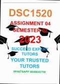 DSC1520 ASSIGNMENT 4 SEMESTER 2 2023