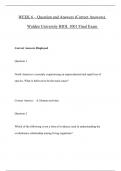  Walden University BIOL 1001 Final Exam  WEEK 6 – Question and Answers (Correct Answers).