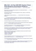 Mike Holt - 3rd Year 2020 NEC Quarter 4 Exam Prep Questions And Answers Graded A+