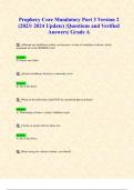 Prophecy Core Mandatory Part 3 Version 2 (2023/ 2024 Update) |Questions and Verified Answers| Grade A