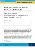 Case Notes All Case Notese from Case notes 1-20 for Business Ethics Ethical Decision Making and Cases, 13th Edition By O. C. Ferrell, John Fraedrich, Ferrell