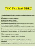 TMC test bank NBRC - 450 Questions and Answers (2023 - 2024) (Verified by Expert)