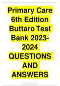 Primary Care 6th Edition Buttaro Test Bank 2023-2024 QUESTIONS AND ANSWERS
