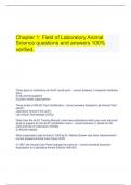  Chapter 1: Field of Laboratory Animal Science questions and answers 100% verified.