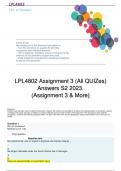 LPL4802 Assignment 3 (All Quizes) Answers Semester 2 2023. 100% Distinction Guaranteed!!!