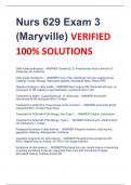 Nurs 629 Exam 3  (Maryville) VERIFIED  100% SOLUTIONS