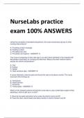 NurseLabs practice  exam 100% ANSWERS2023/2024