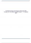 Test Bank for Davis Advantage for Maternal Child Nursing Care 3rd Edition Scannell Chapter Updated 2023