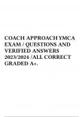 COACH APPROACH YMCA EXAM / QUESTIONS AND VERIFIED ANSWERS 2023/2024 /ALL CORRECT GRADED A+. 