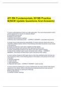ATI RN Fundamentals 2019BPractice  B(NEW Update Questions And Answers)