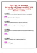 WGU C182 Pre- Assessment  Introduction to IT Exam (Latest 2023/ 2024)  | Actual Exam Questions and Verified Answers | A Grade 