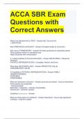 ACCA SBR Exam Questions with Correct Answers 