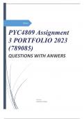 PYC4809 Assignment 3 PORTFOLIO 2023 (789085) 