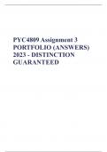 PYC4809 Assignment 3 PORTFOLIO (ANSWERS) 2023 - DISTINCTION GUARANTEED