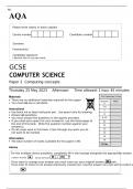 AQA GCSE COMPUTER SCIENCE Paper 2 QUESTION PAPER 2023: Computing concepts