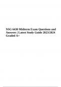 NSG 6430 Midterm Exam Questions and Answers | Latest Study Guide 2023/2024 Graded A+