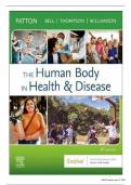 Test Bank For The Human Body in Health and Disease 8th Edition by Patton. ISBN NO-10:0323734146, ISBN NO-13:978-0323734141, All Chapters|Complete Guide A+