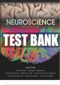 Neuroscience 6th Edition Test Bank by Purves | 100% Correct Answers | Chapter 1 - Chapter 34