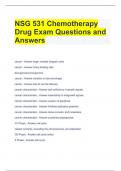 NSG 531 Chemotherapy Drug Exam Questions and Answers 