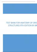 Test Bank for Anatomy of Orofacial Structures 9th Edition By Brand All Chapters