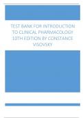 Test Bank for Introduction to Clinical Pharmacology 10th Edition By Constance Visovsky, Cheryl Zambroski, Shirley Hosler 2023 Chapter 1-20