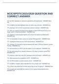 NCIC/SPOTS 2023//2024 QUESTION AND  CORRECT ANSWER