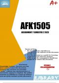 AFK1505 Assignment 7 Semester 2 2023