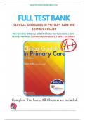 Test Bank For Clinical Guidelines in Primary Care 3rd Edition by Amelie Hollier||ISBN-10, 1892418258||A+ guide.