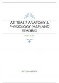ATI TEAS 7 ANATOMY & PHYSIOLOGY (A&P) AND READING