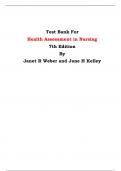 Test Bank For Health Assessment in Nursing 7th Edition By Janet R Weber and Jane H Kelley