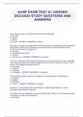 AANP EXAM TEST A+ GRADED  2023/2024 STUDY QUESTIONS AND  ANSWERS