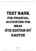 TEST BANK FOR FINANCIAL ACCOUNTING FOR MBAS 8TH EDITION BY EASTON