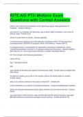 RITE AID PTU Midterm Exam Questions with Correct Answers 