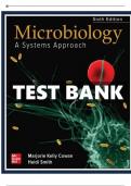 TEST BANK FOR MICROBIOLOGY, A SYSTEMS APPROACH, 6TH EDITION, MARJORIE KELLY COWAN, HEIDI SMITH