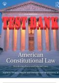 American Constitutional Law Introductory Essays and Selected Cases, 17e Alpheus Thomas, Mason Deceased-Test Bank