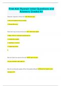 First Aid- Ryanair Initial Questions and Answers Graded A+
