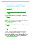 2023 NR 601 MIDTERM EXAM – NGN QUESTIONS WITH 100% VERIFIED ANSWERS (GRADED A) (CHAMBERLAIN COLLEGE OF NURSING)