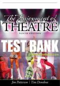 Test Bank For Enjoyment of Theatre, The 9th Edition All Chapters - 9780205856152
