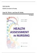 Test Bank - Health Assessment in Nursing, 7th Edition (Weber, 2022), Chapter 1-34 | All Chapters