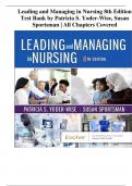 Leading and Managing in Nursing 8th Edition Test Bank by Patricia S. Yoder-Wise, Susan Sportsman | All Chapters Covered