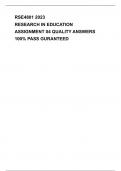 RSE4801 Assignment 4 (COMPLETE ANSWERS) 2023 (745394)- DUE 17 October 2023