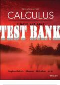 Calculus Single and Multivariable. 7e Hughes Hallett, McCallum, Gleason, Flath, Lock, Gordon, Lomen, Lovelock, Osgood Test Bank