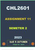 chl2601 assignment 11 solutions 2023