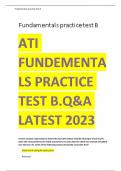 ATI FUNDEMENTALS PRACTICE TEST B.Q&A LATEST 2023 