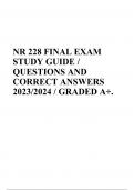 NR 228 FINAL EXAM STUDY GUIDE / QUESTIONS AND CORRECT ANSWERS 2023/2024 / GRADED A+.