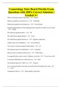 Cosmetology State Board Florida Exam Questions with 100% Correct Solutions | Graded A+