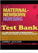 Olds Maternal-Newborn Nursing & Womens Health Across the Lifespan (10th Edition) Test Bank