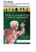Physical Examination and Health Assessment, 9th Edition Jarvis Test Bank