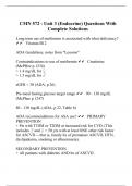 CMN 572 - Unit 3 (Endocrine) Questions With Complete Solutions